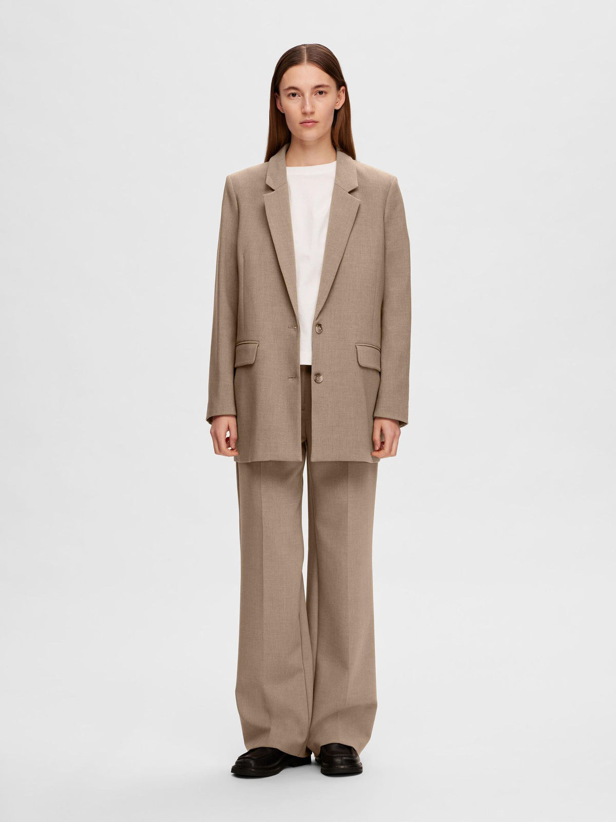 SLFRITA LS RELAXED BLAZER CAMEL MEL NOOS