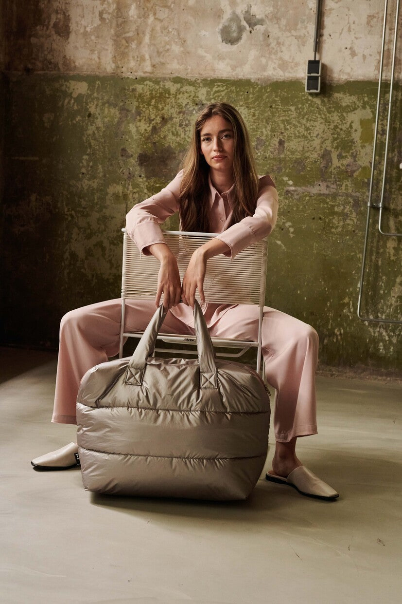 Camill Big Puffy Weekend Bag in Porcini from Rilla Go Rilla