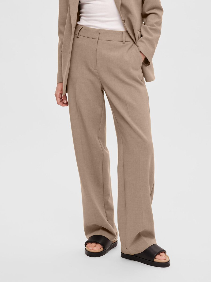 SLFRITA MW WIDE PANT CAMEL MLG N NOOS