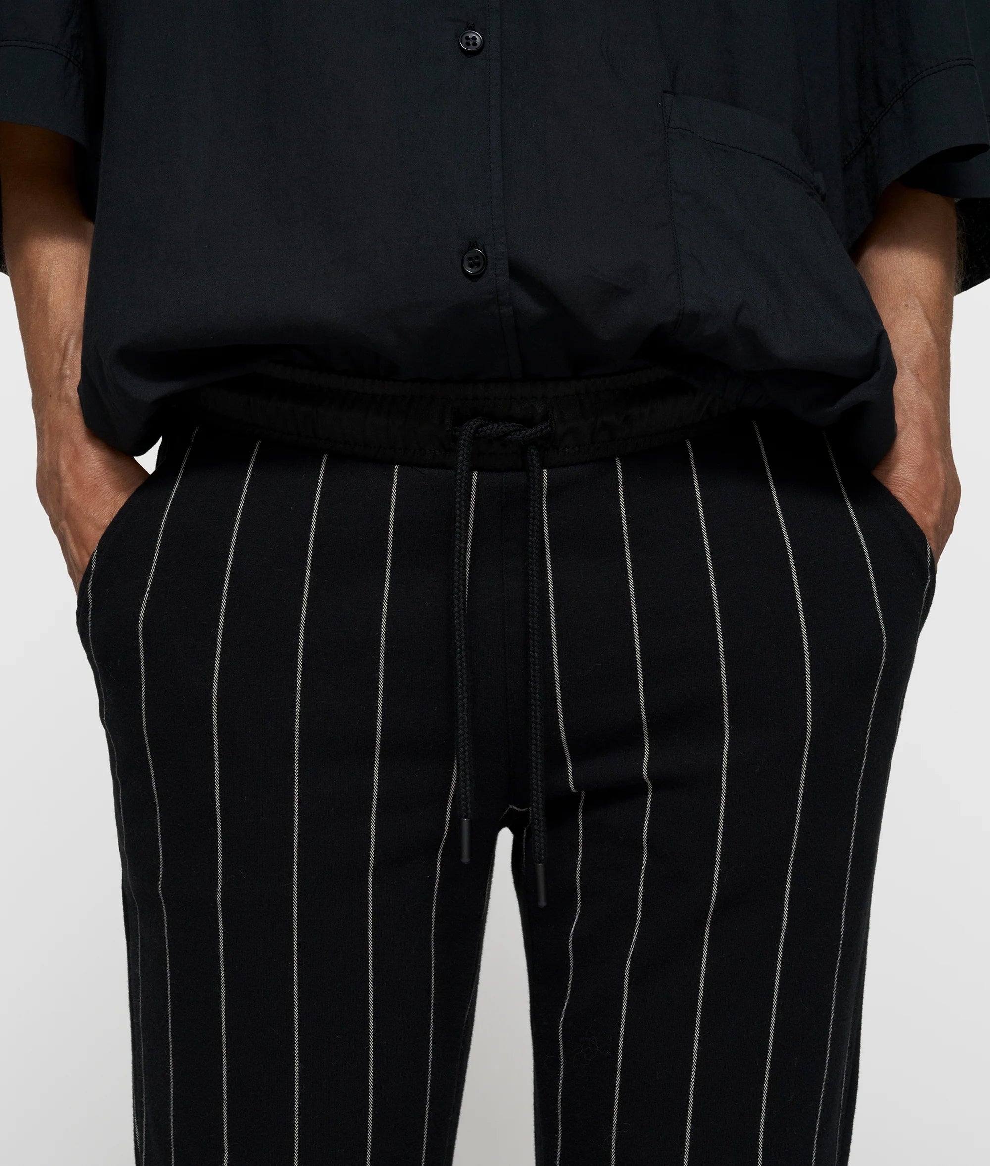 cropped jogger pinstripe