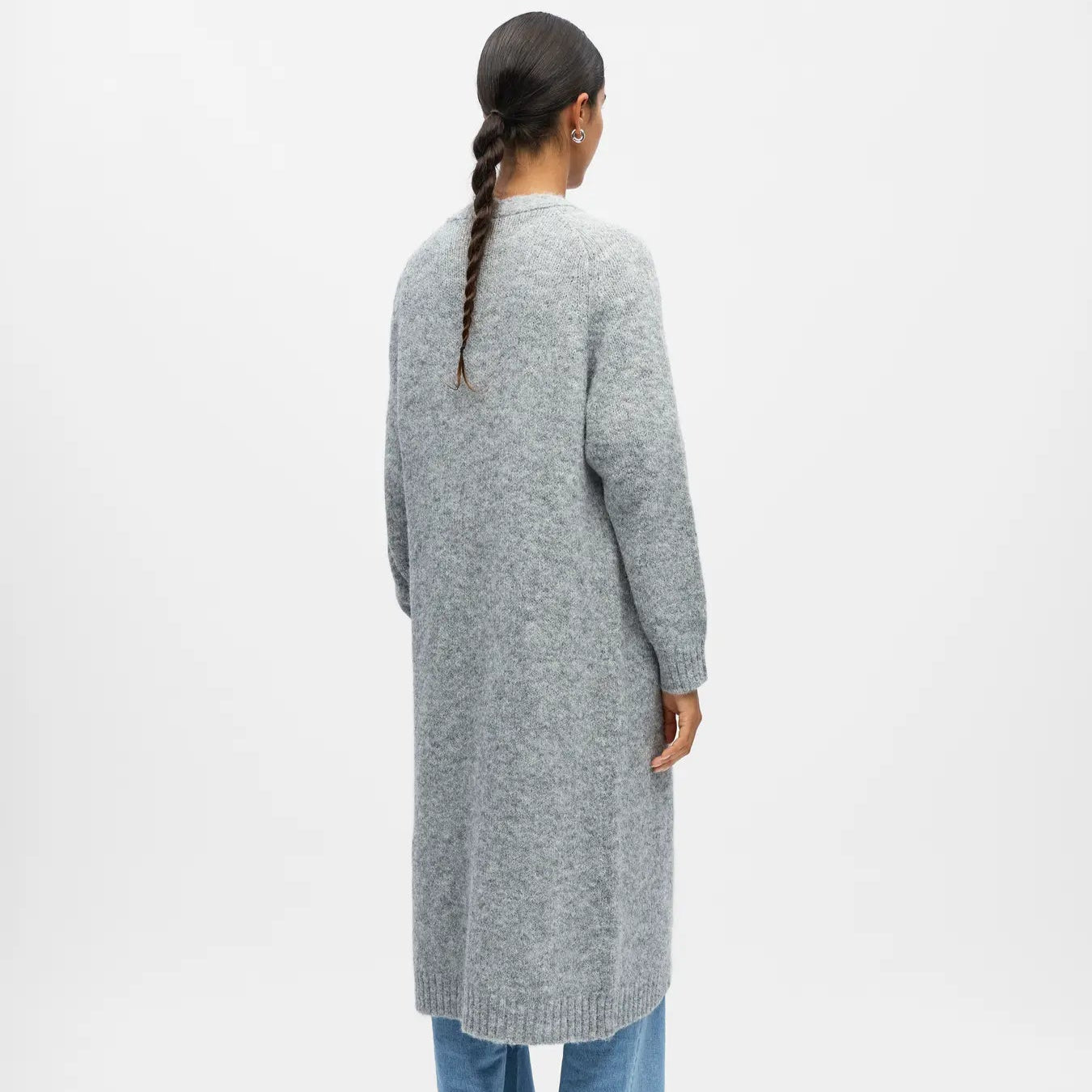OBJMILU LS LO LONG KNIT CARDIGAN NOOS