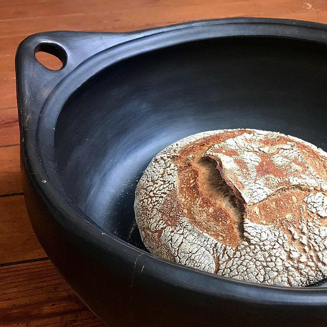 Black Pottery Pan Laag met deksel | 2 maten