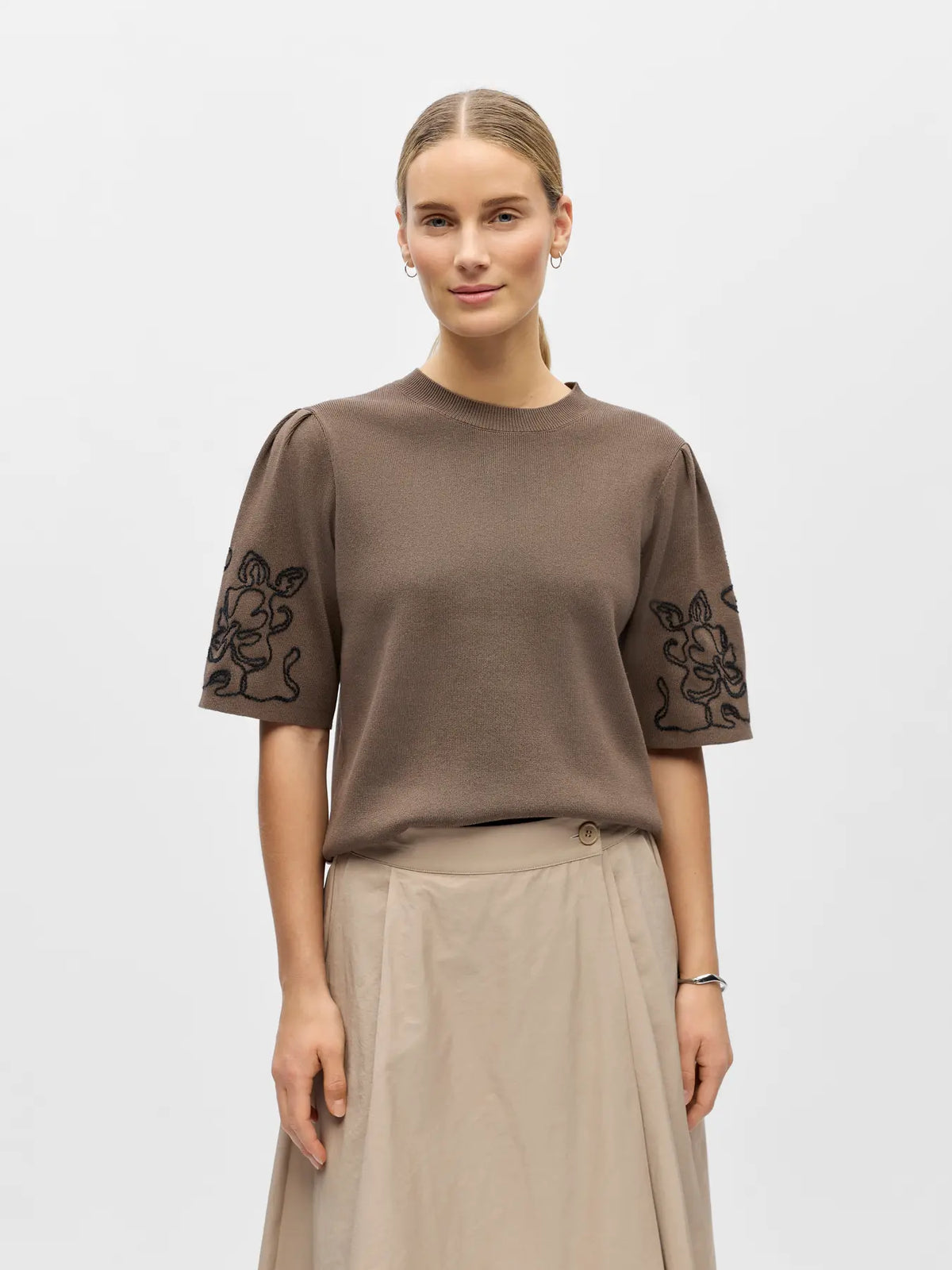 OBJFLORA 2/4 RE KNIT PULLOVER 143