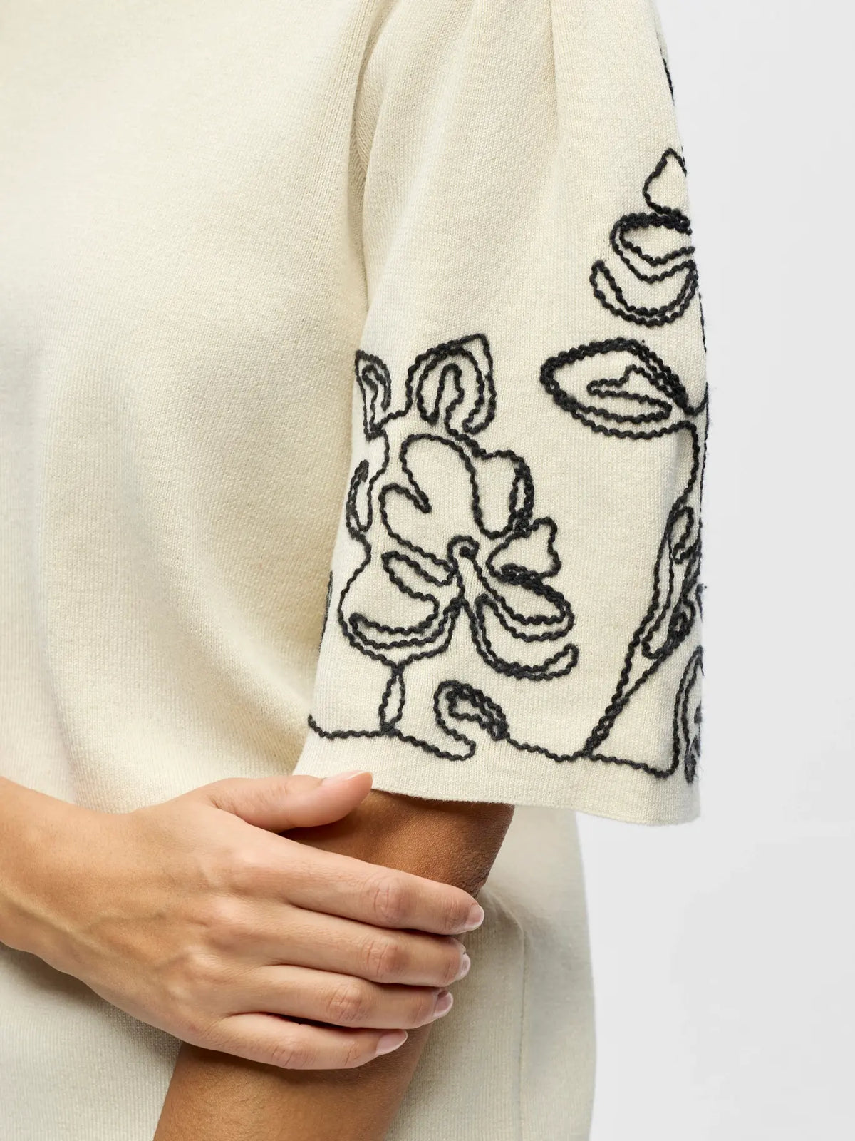 OBJFLORA 2/4 RE KNIT PULLOVER 143