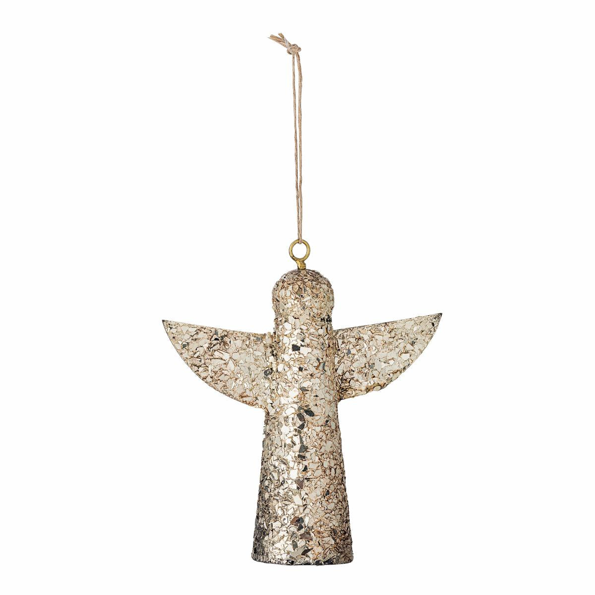 Ornament Sarika engel in goud ijzer, H 17 cm - Bloomingville