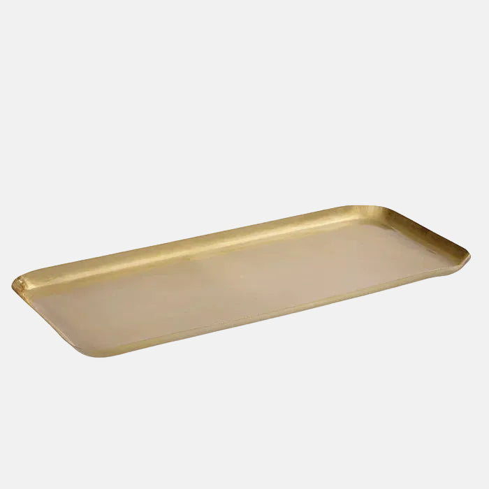 Decoratie tray gold rectangular L