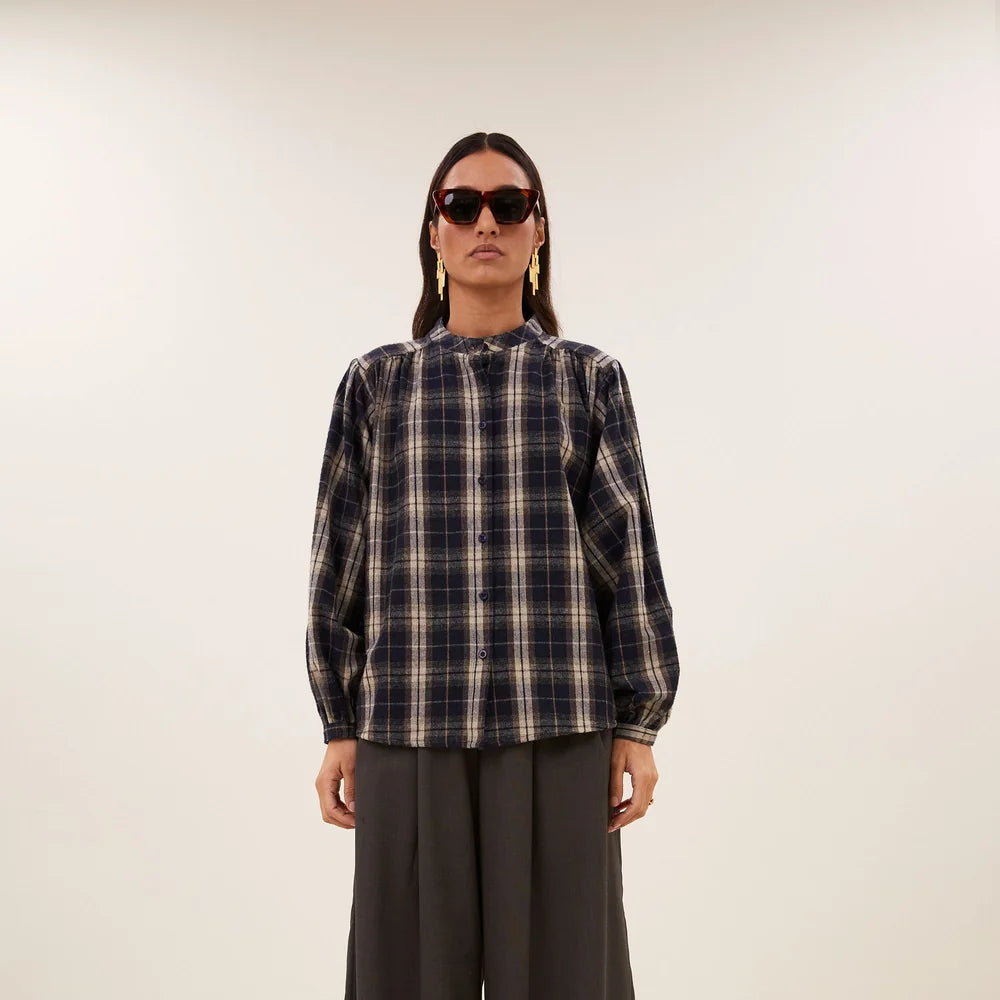 jagger check blouse