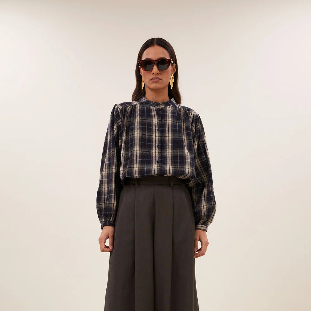 jagger check blouse
