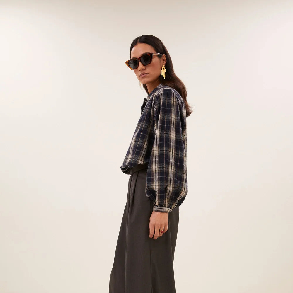 jagger check blouse