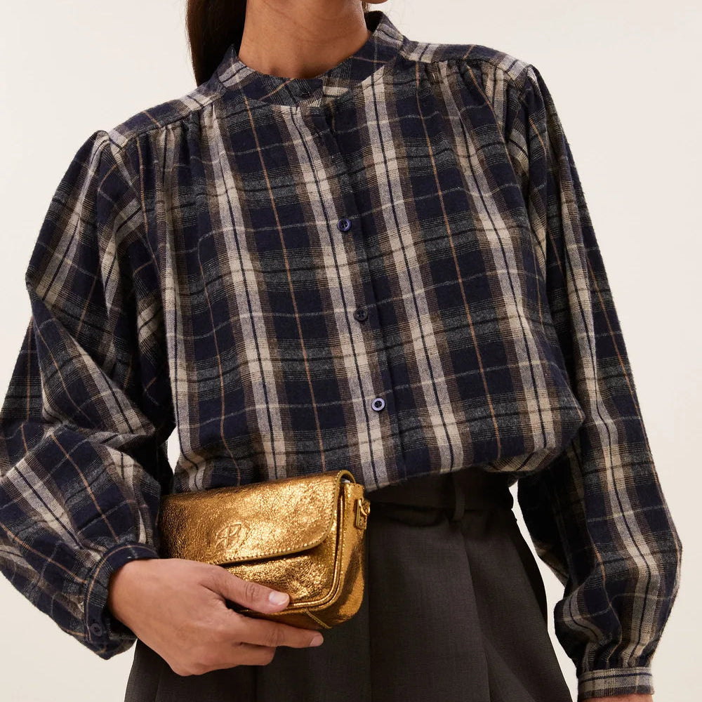 jagger check blouse