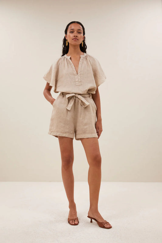 june linen shorts