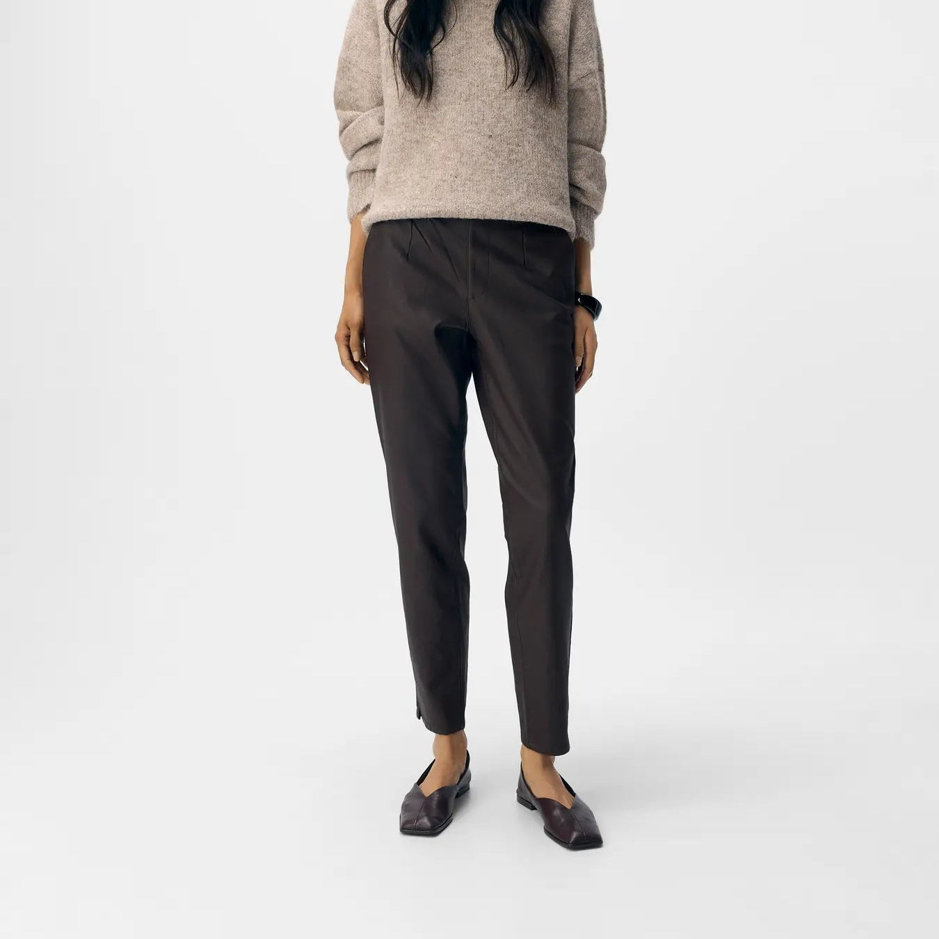 OBJBELLE LISA COATED PANT NOOS