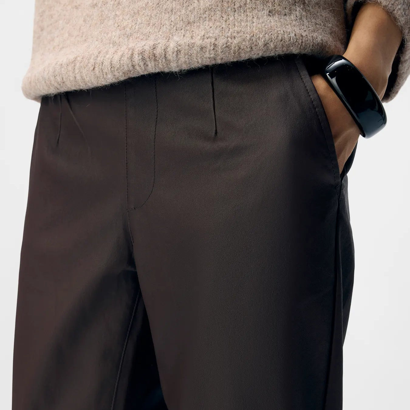 OBJBELLE LISA COATED PANT NOOS