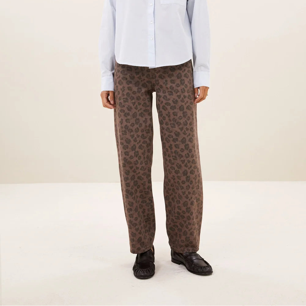 lew cheetah chocolate pants