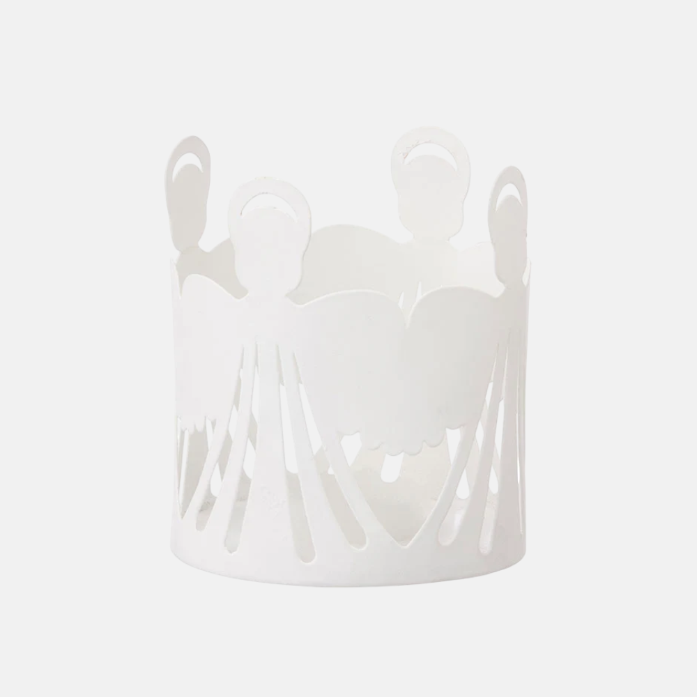 Candle Holder Angel Ø10cm Off White