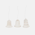 Load image into Gallery viewer, Paper Ornaments Bells 8cm Off White S/3pcs
