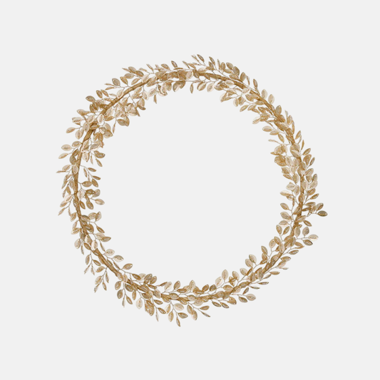 Beaded Wreath Ø36cm Clio Champagne