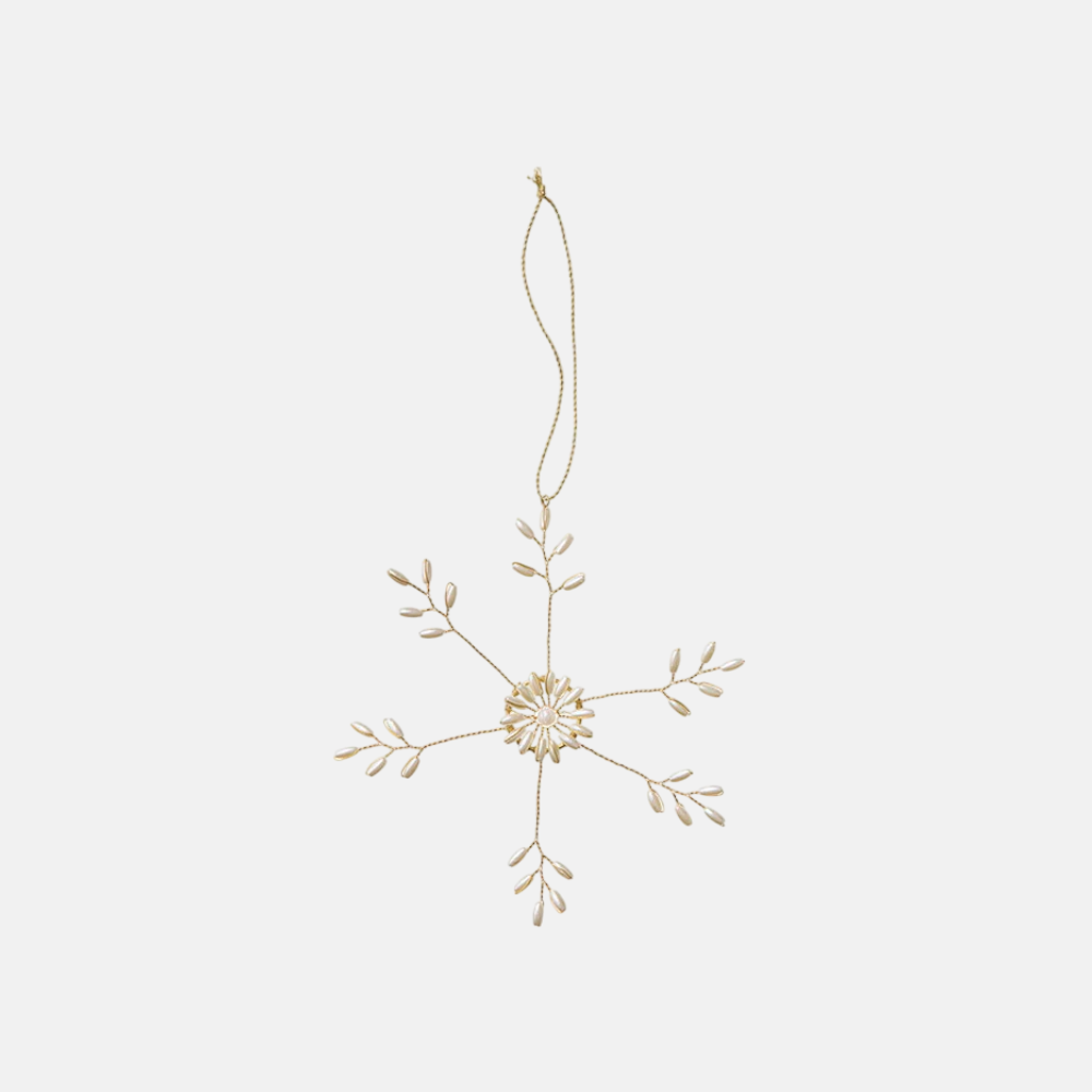 Beaded Ornament Star Ø13cm Gia Pearl