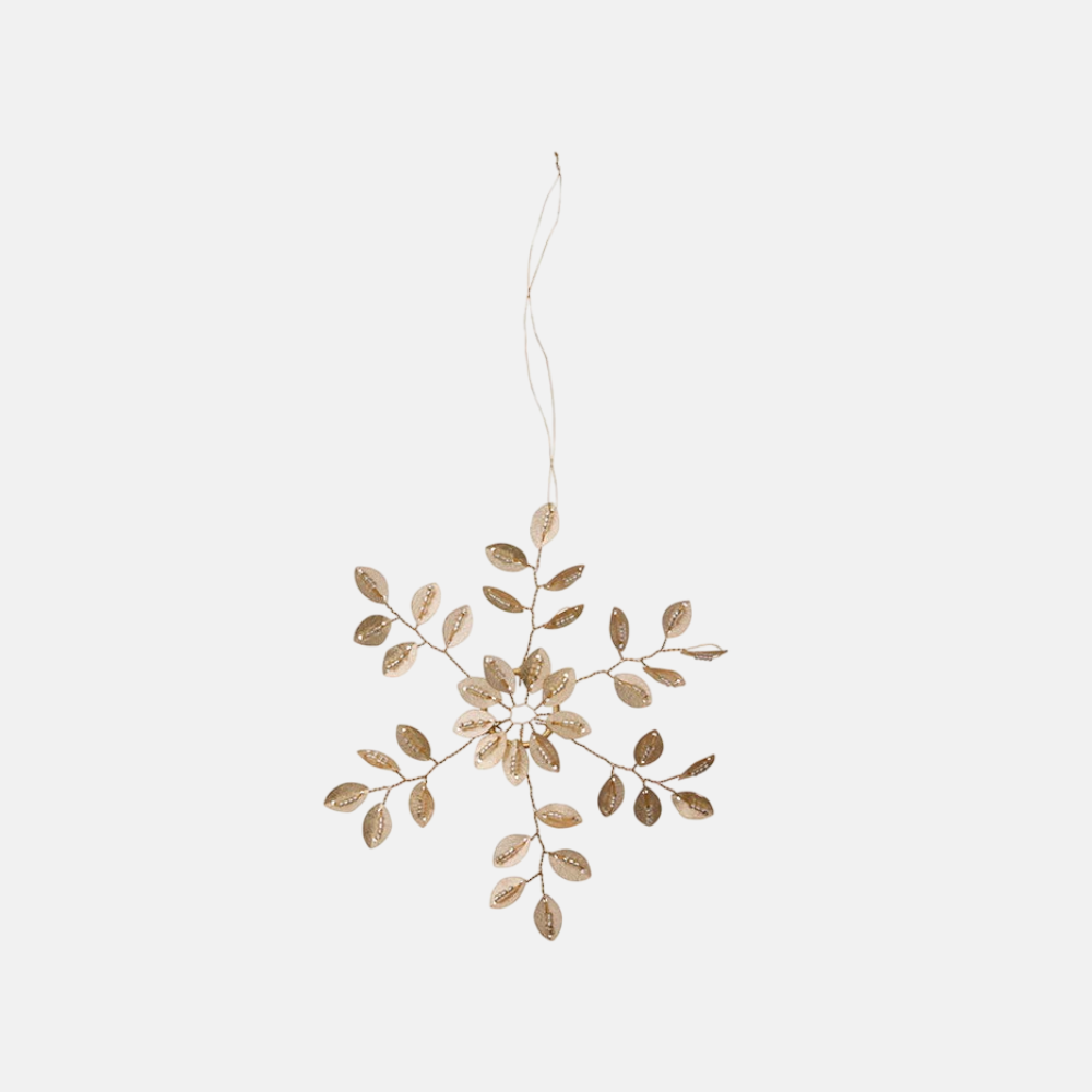 Beaded Ornament Star Ø11cm Clio Champagne