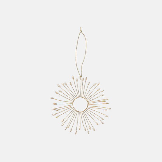 Beaded Ornament Orb Ø13cm Gia Pearl