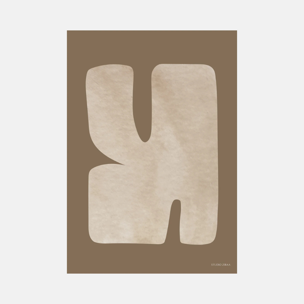 Formas Organicas Eco Poster | Brown
