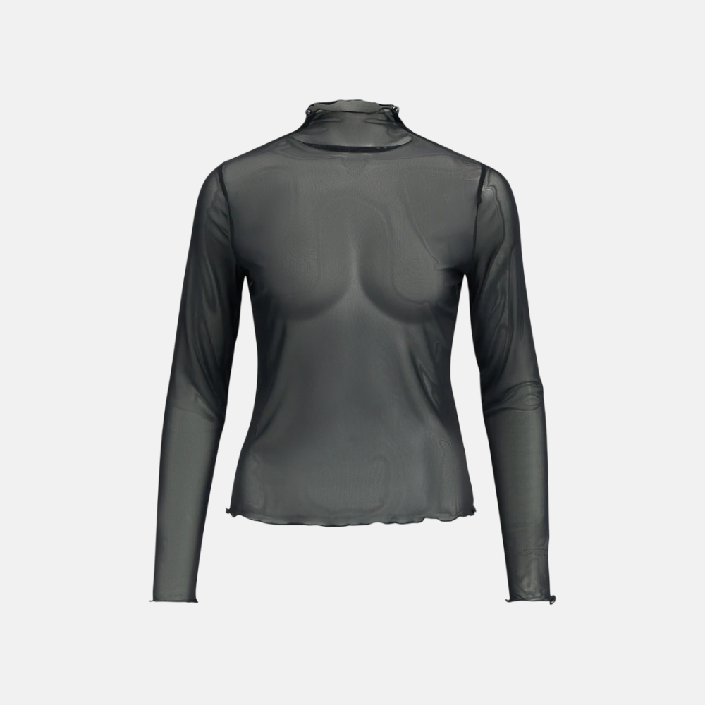 OBJNELA LS O-NECK MESH TOP REP