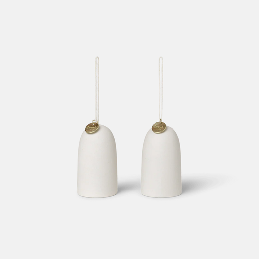 Bell ceramic ornament / set of 2
