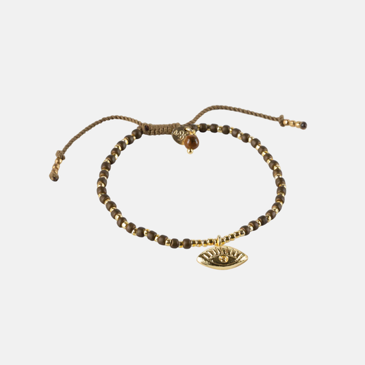 Hoping tiger eye bracelet gold chain