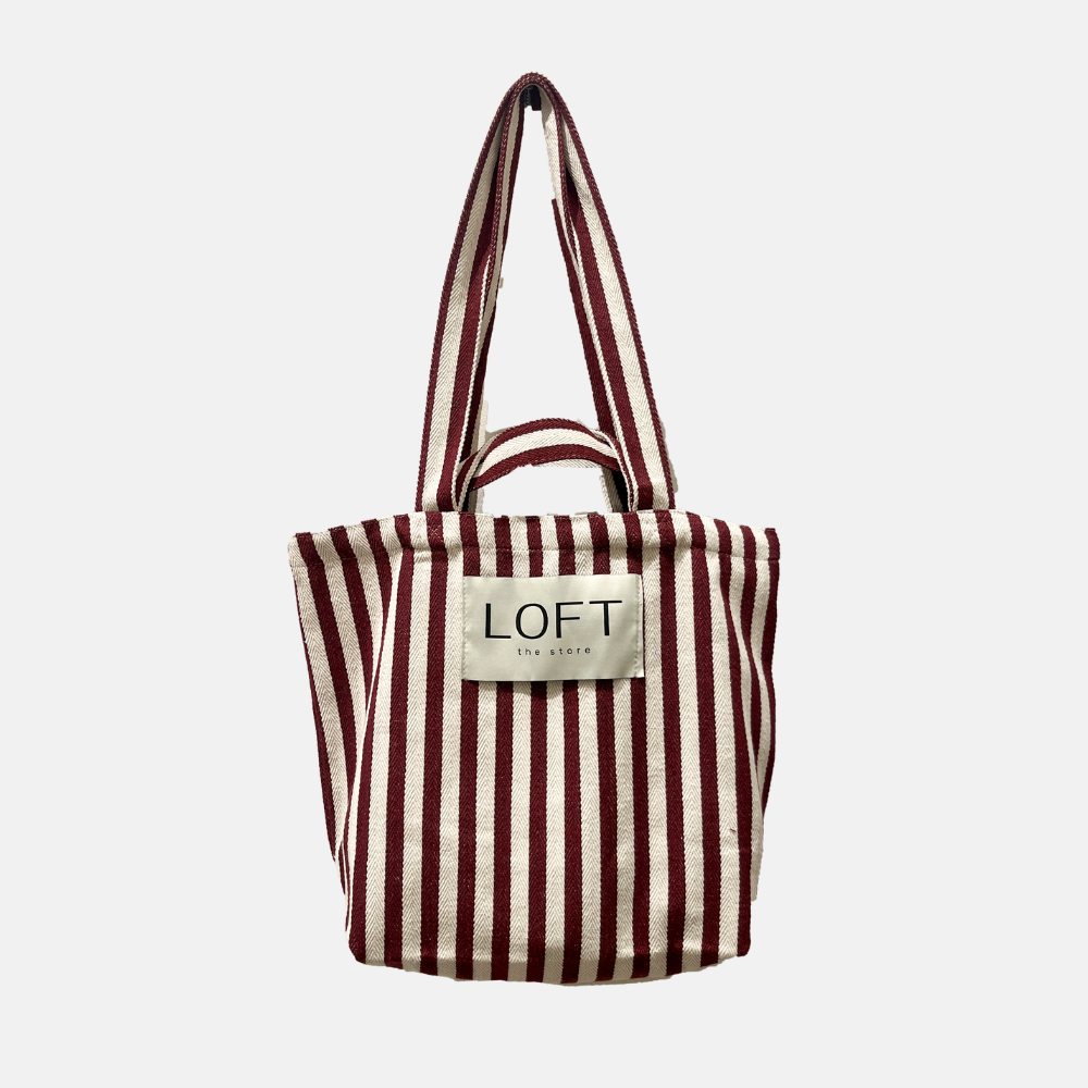The Stripe Bag Bordeaux