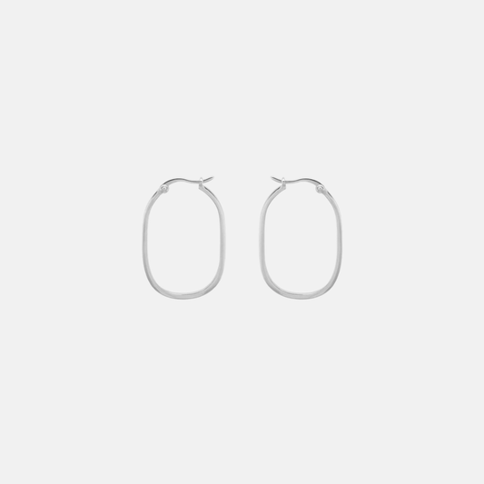 LINK HOOP EARRINGS SILVER 