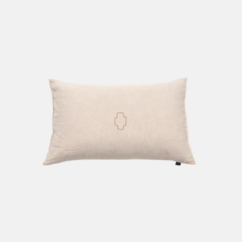 Kussen Zand Cross Line Goud