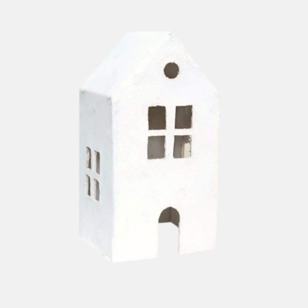 Eco Huisje Cotton-Mache 20cm