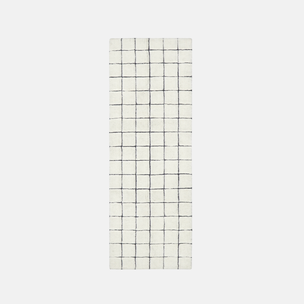 WOOL RUNNER RUG MOSAIC NATURAL