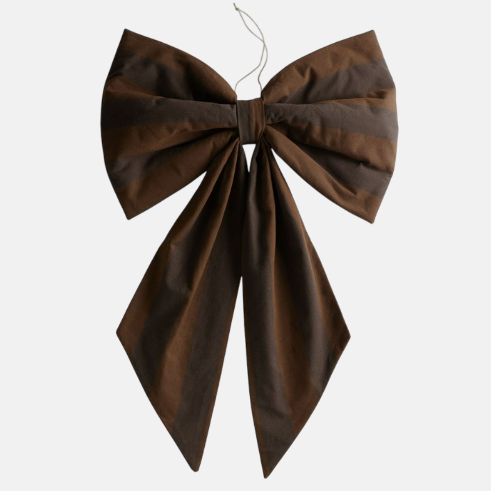 Christmas Bow | Recycled Cotton | 60 x 40 cm Brown