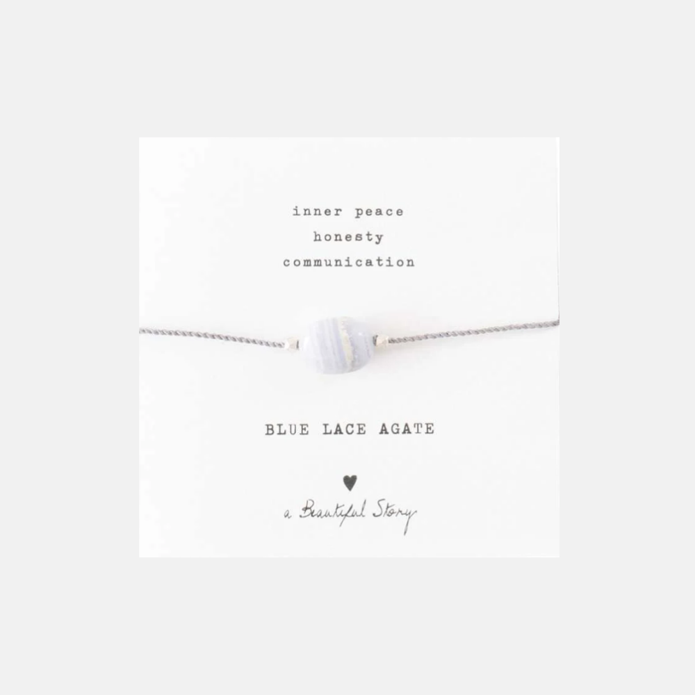 GEMSTONE CARD BLUE LACE AGATE