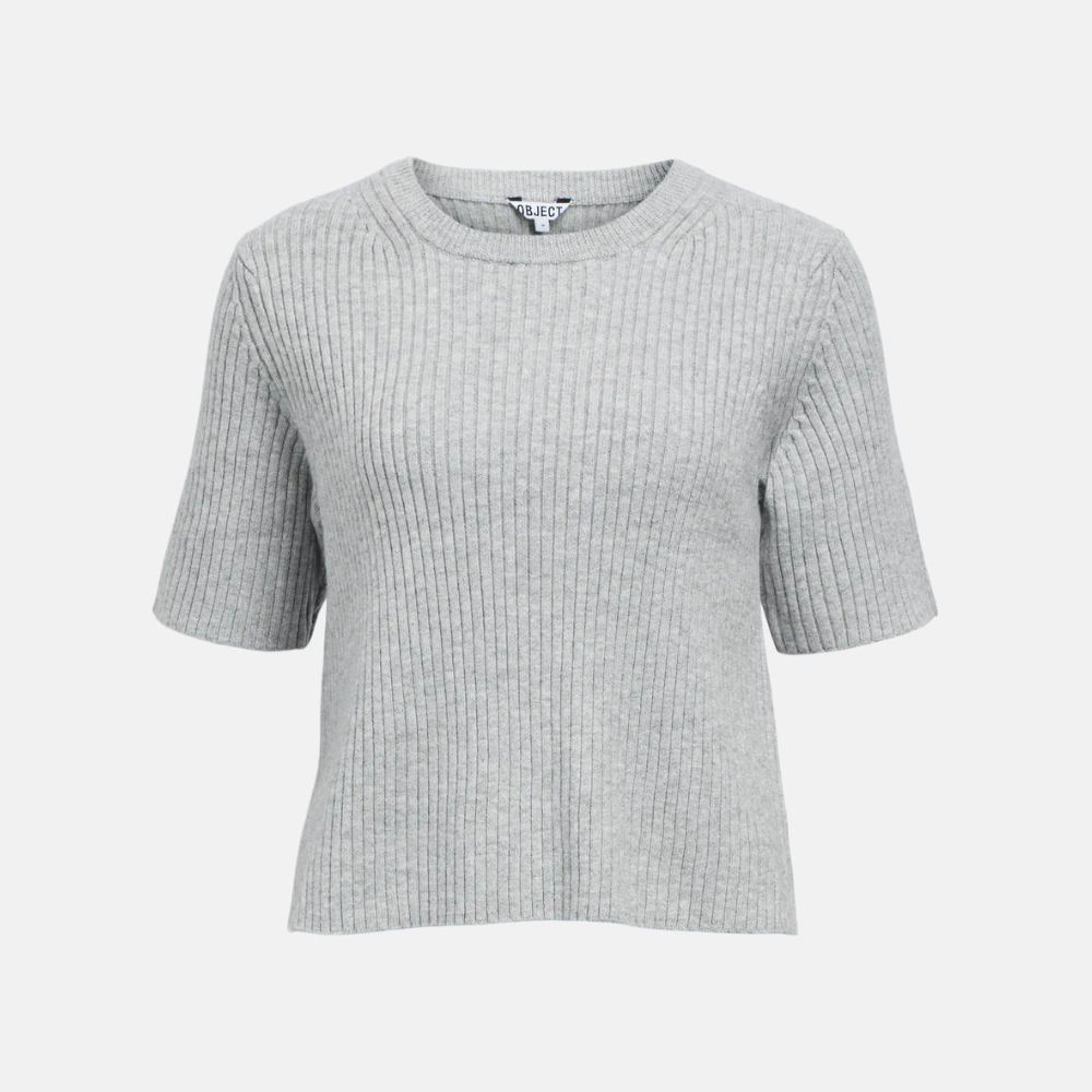 OBJELVA 2/4 RE O-NECK KNIT NOOS