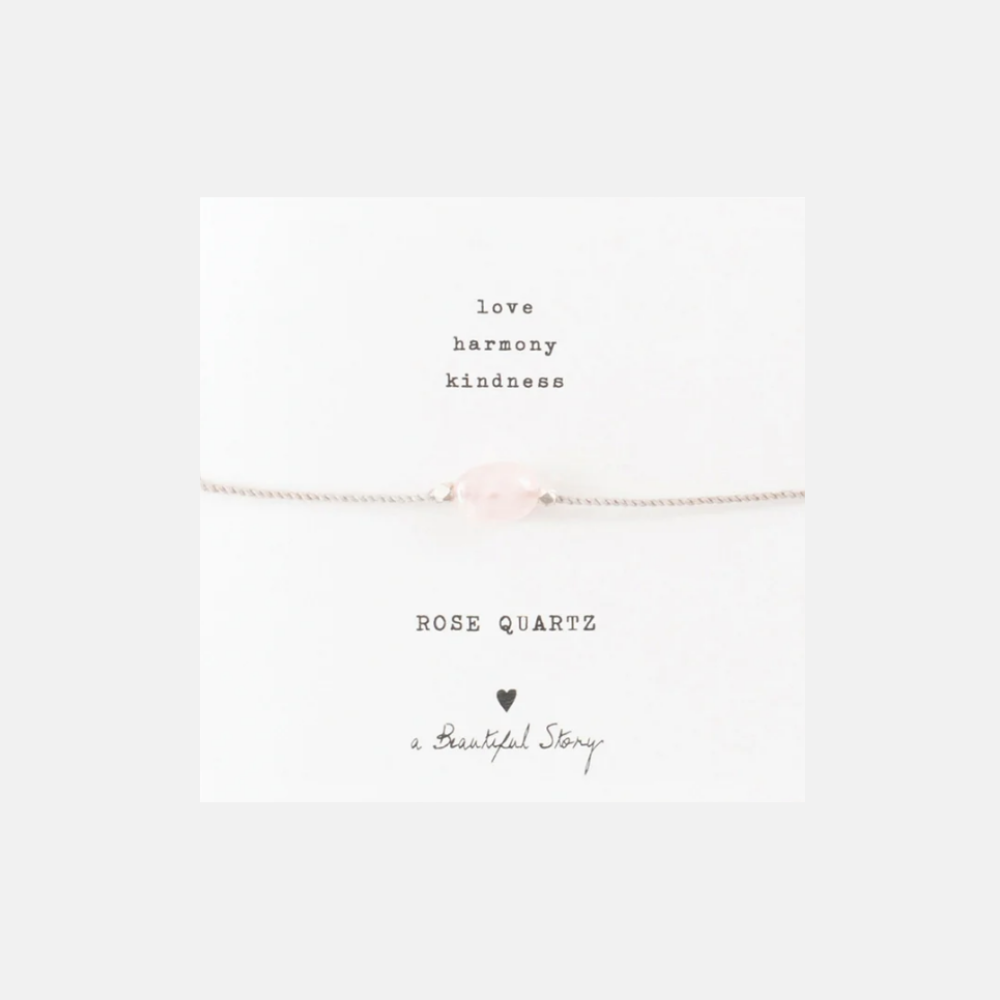 GEMSTONE CARD ROSE QUARTZ