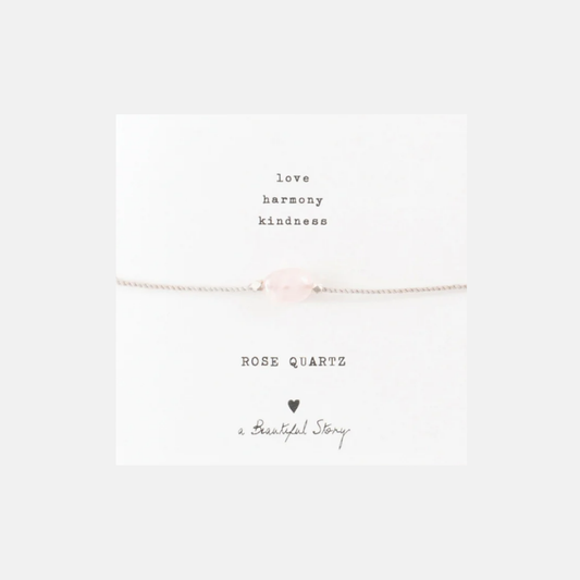 GEMSTONE CARD ROSE QUARTZ