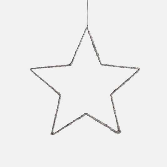 Glitter Christmas Star | Metal | 30 Cm