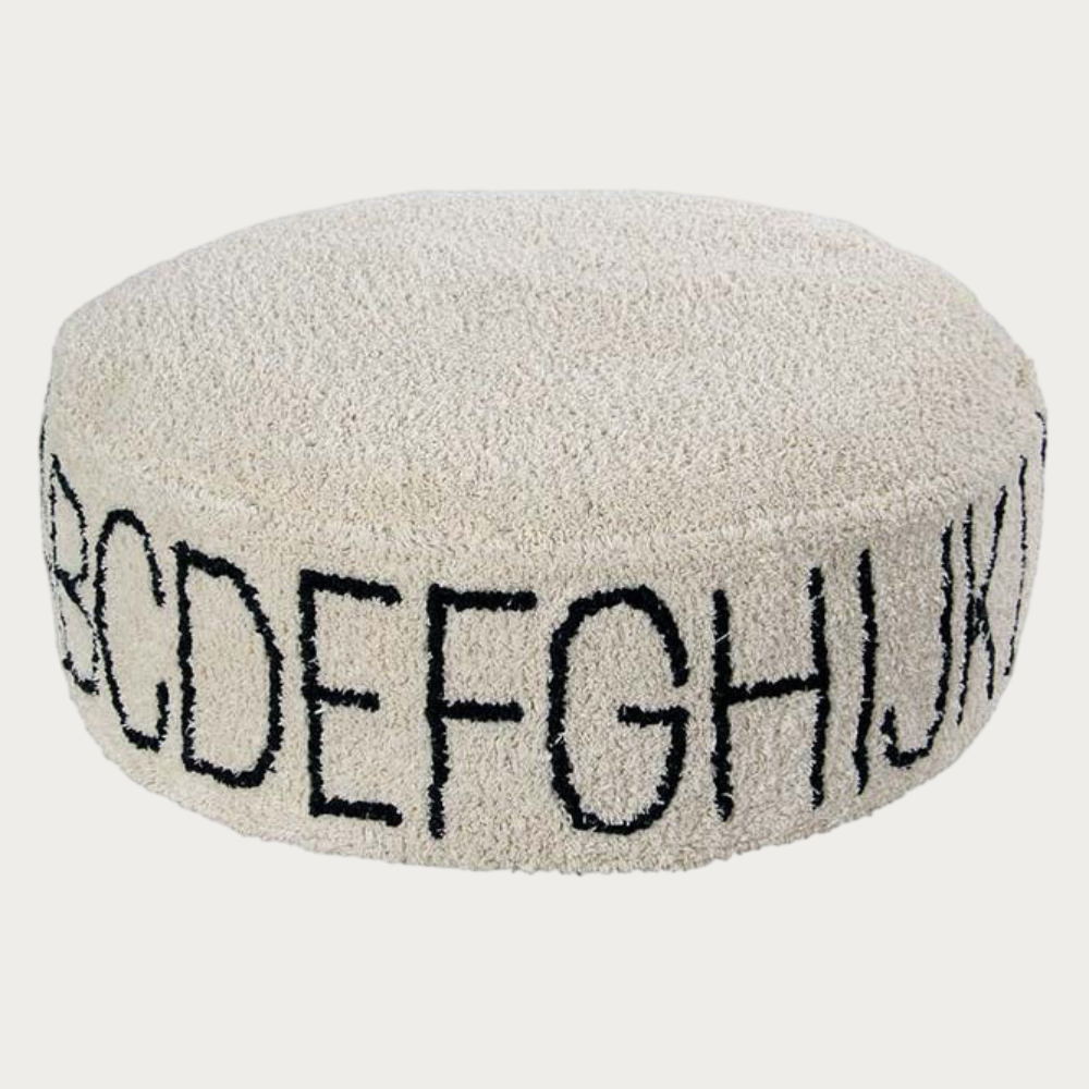 POUF ABC NATURAL/BLACK