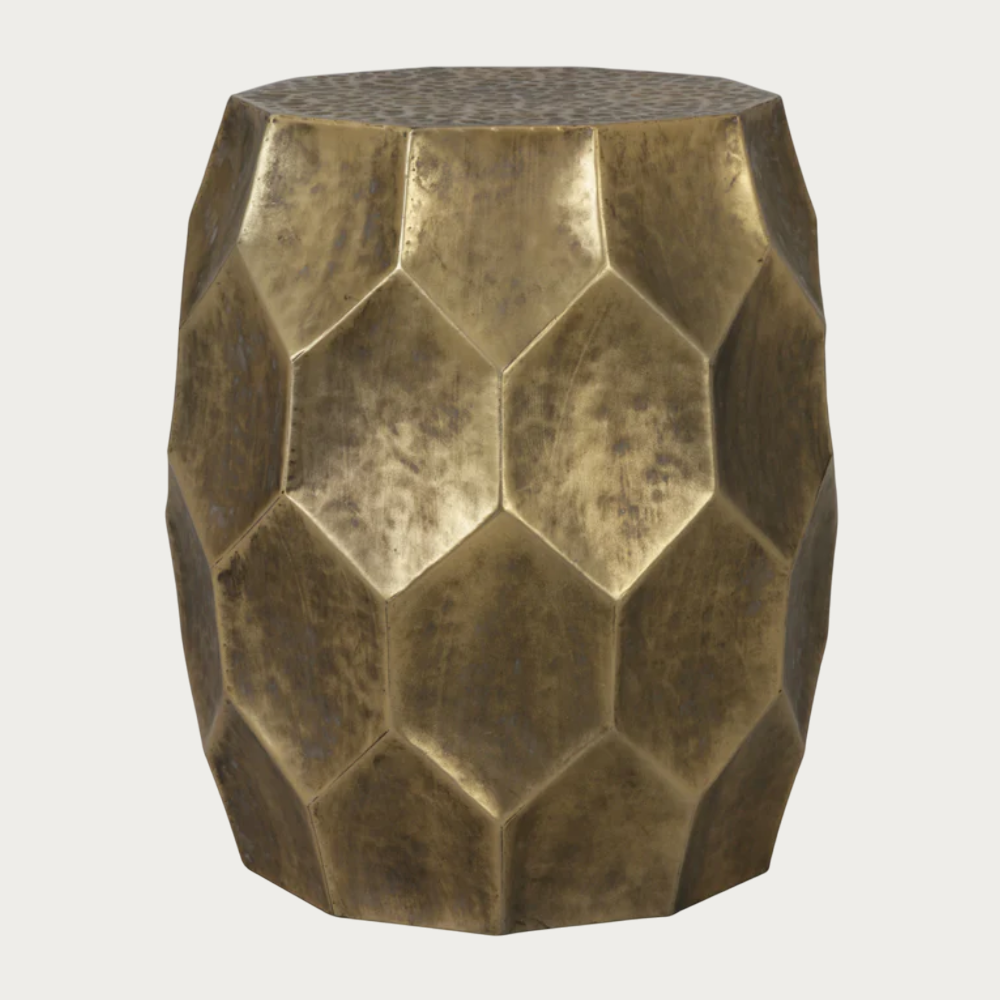 Bijzettafel Kalan - Antiek-Goud - Ø37x42.5cm