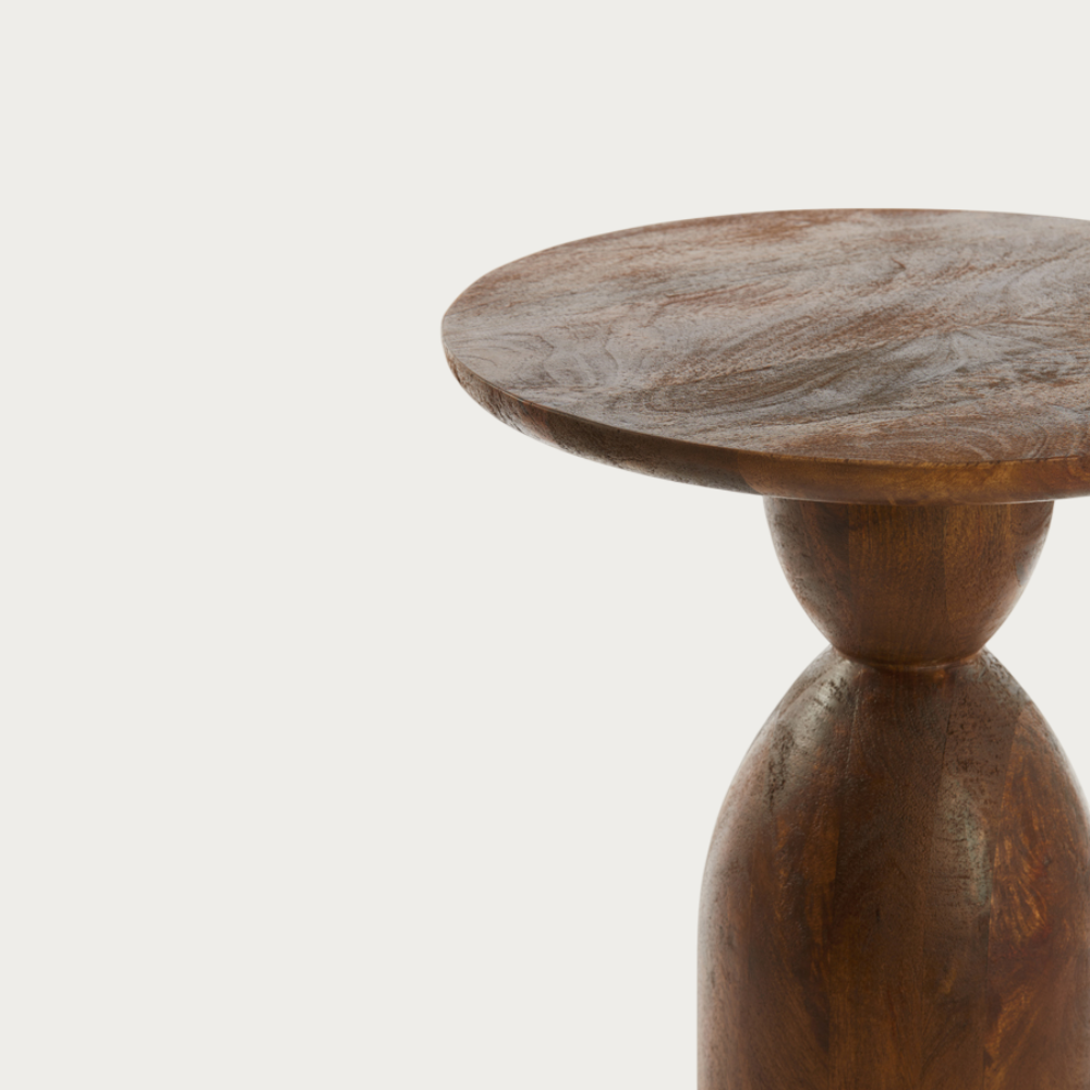 Side table Torir - Hout - Ø40cm