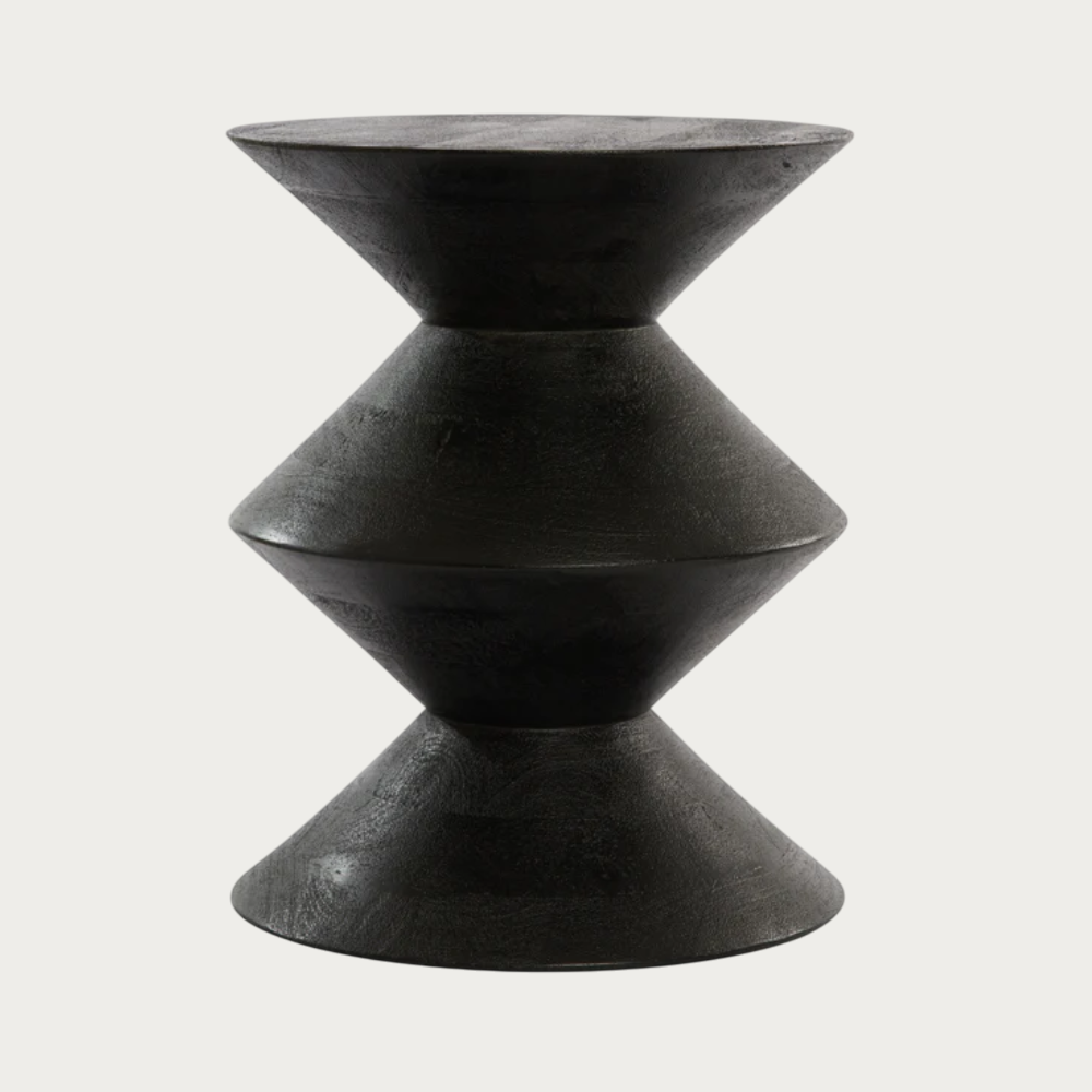 Bijzettafel Larus - Zwart - Ø40cm