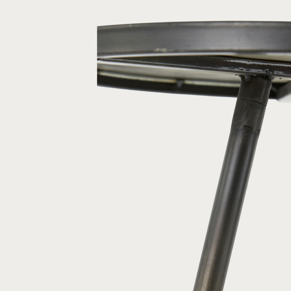 Bijzettafel Envira - Zink - Ø39,5x50,5cm