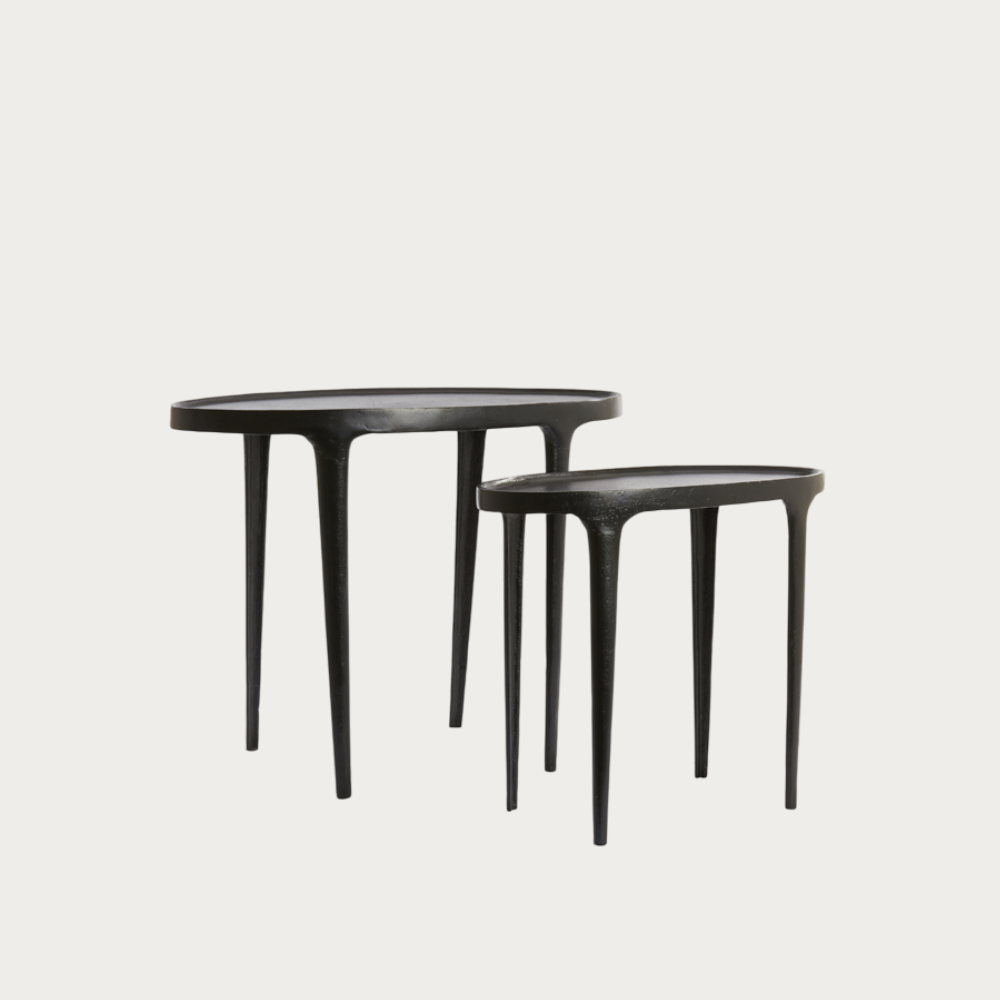 Bijzettafel Arica - Zwart - 70x33x53cm