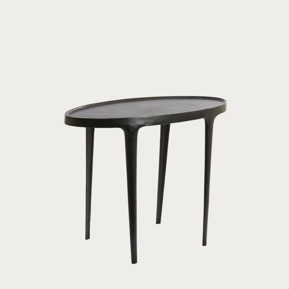 Bijzettafel Arica - Zwart - 70x33x53cm