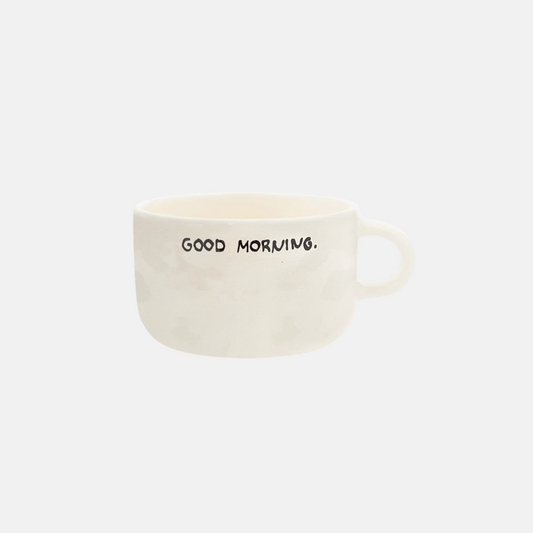 Good morning capuccino mug
