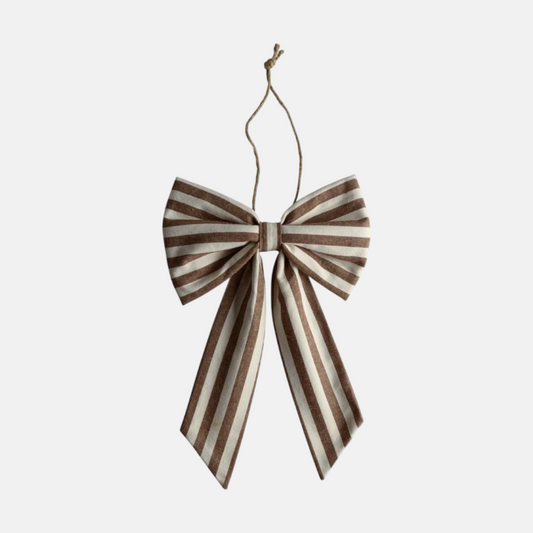 Christmas Bow | Recycled  Striped Cotton | H 28 CM