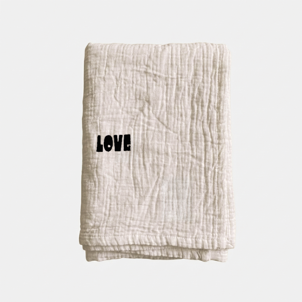 Cozy Cover 2.0 Greige Bold LOVE Zwart