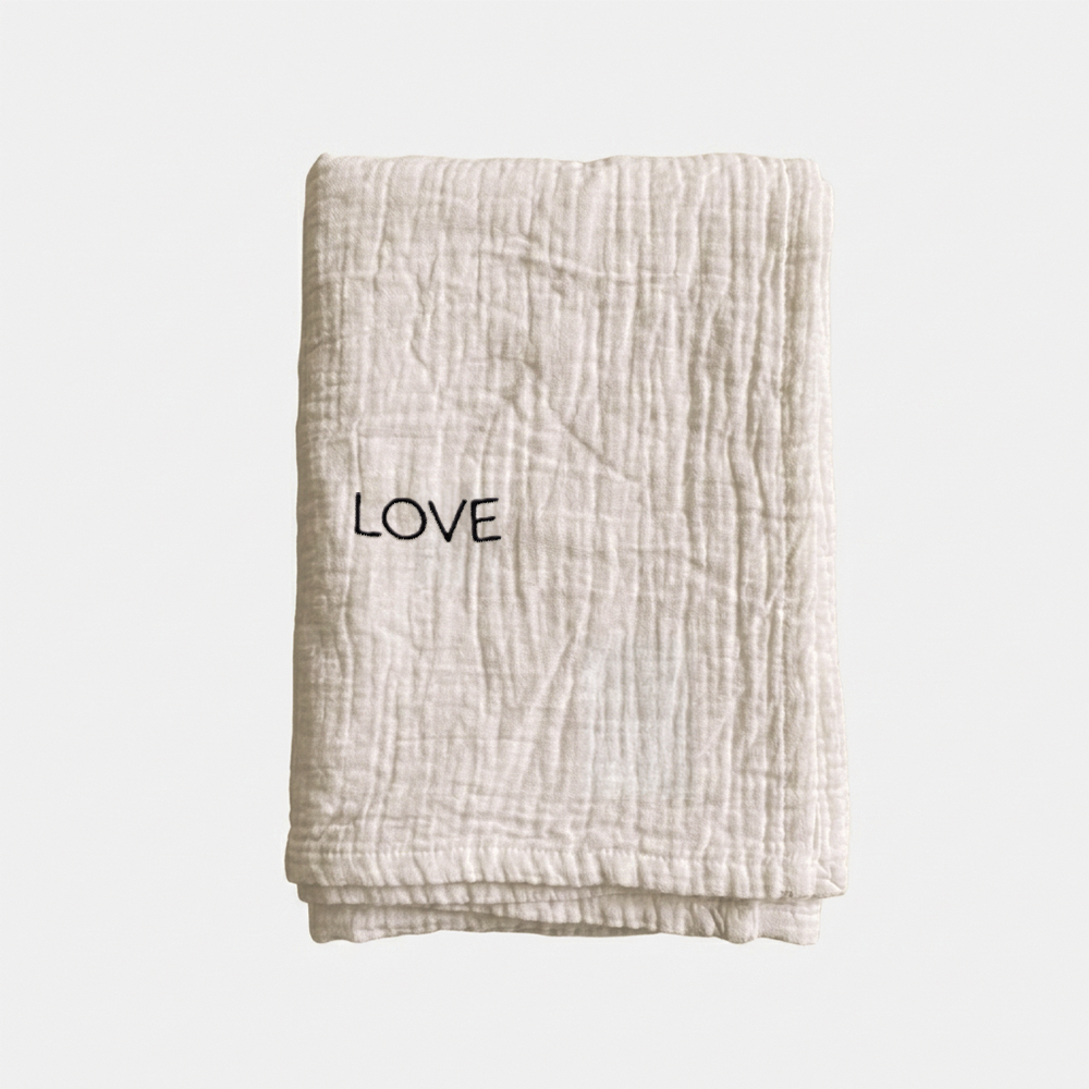 Cozy Cover 2.0 Greige Thin LOVE Zwart